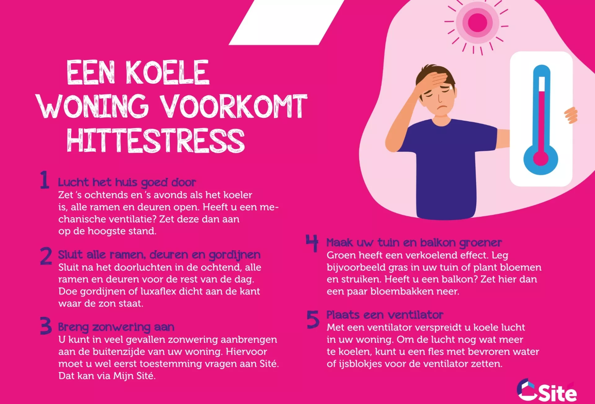 Tips om uw huis koel te houden.