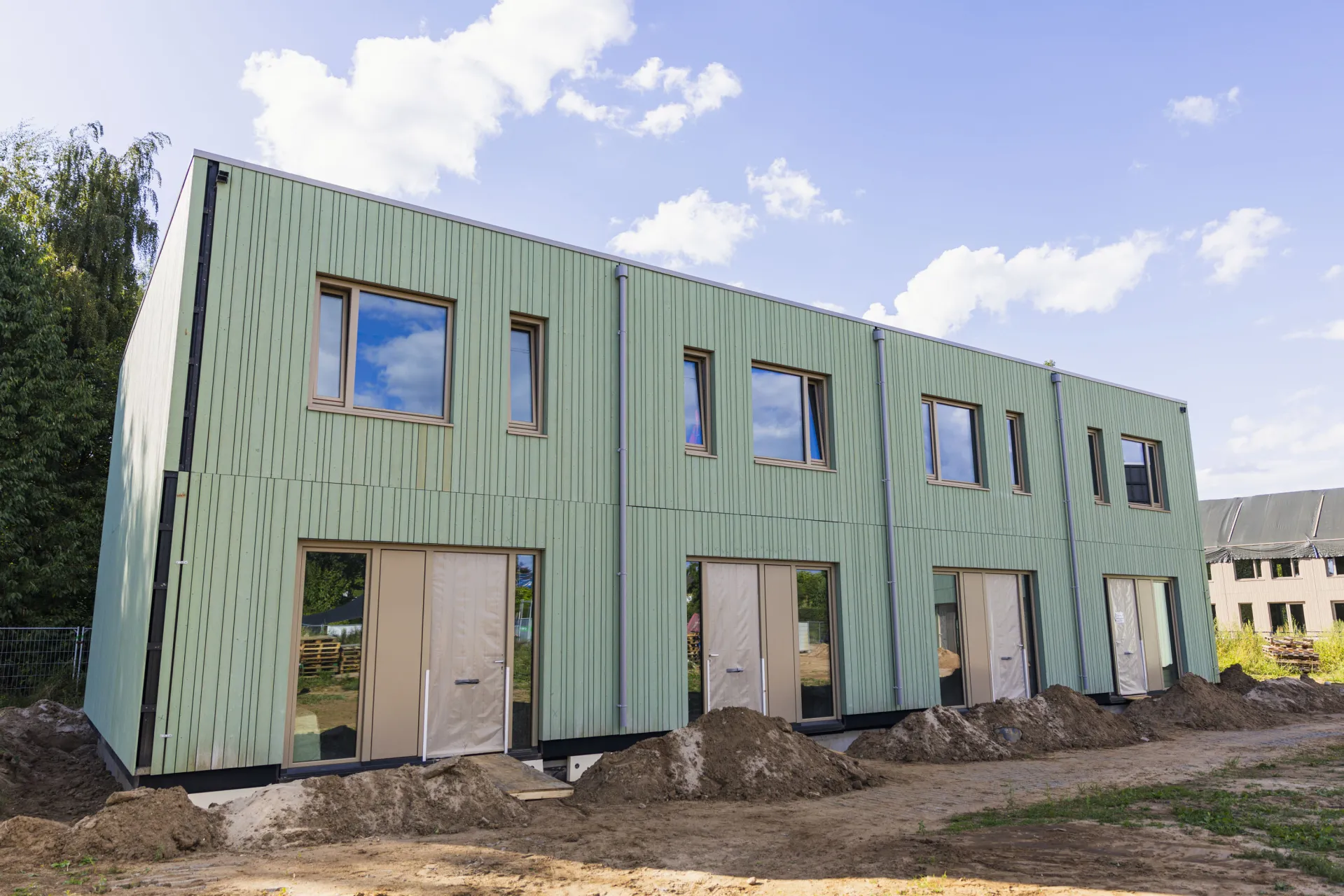 Nieuwe woningen De Kwekerij in aanbouw